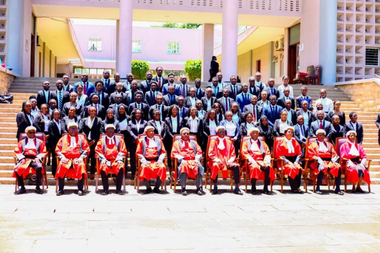 MILE Students Pose with the Justices of Appeal