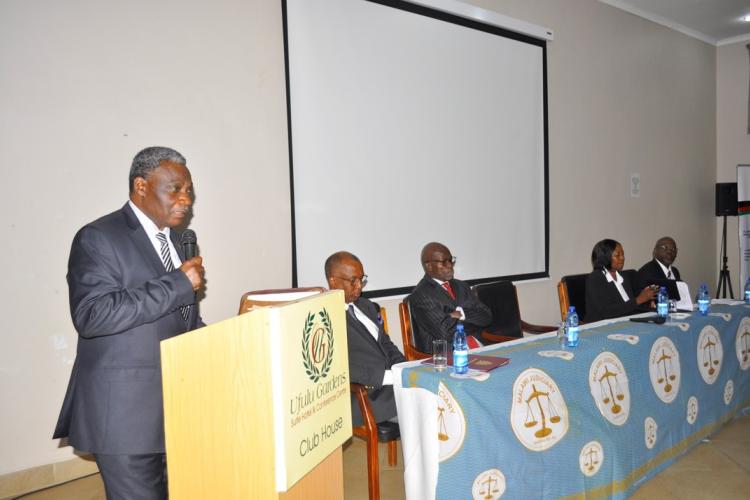 The Honourable the Chief Justice officially opening the Session