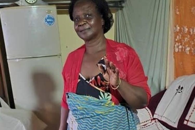 One of the visited Retired Officers, Court Marshal Melina Mnekwa Saidi. 